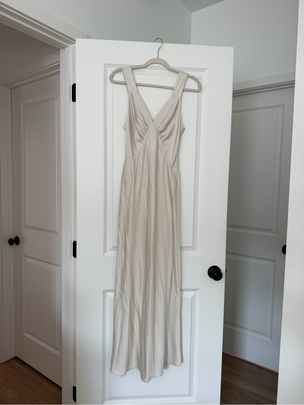 House of Harlow 1960 Cream V-Neck Maxi Slip Dress